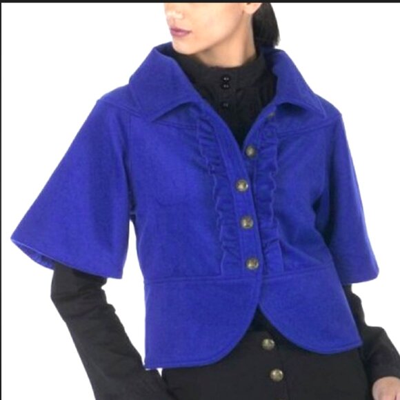 Women's 20% wool jacket with a free matching scarf - Picture 1 of 7